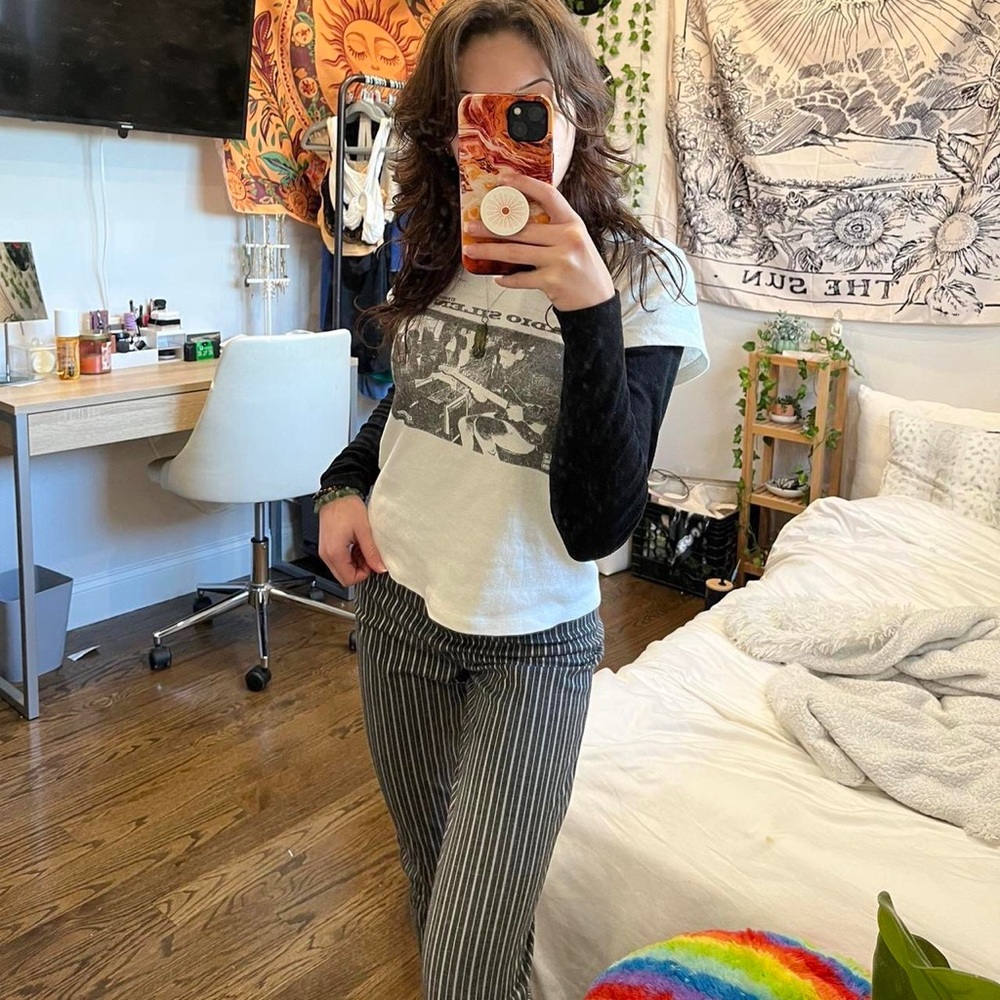 PINSTRIPE PANTS🖤🤍